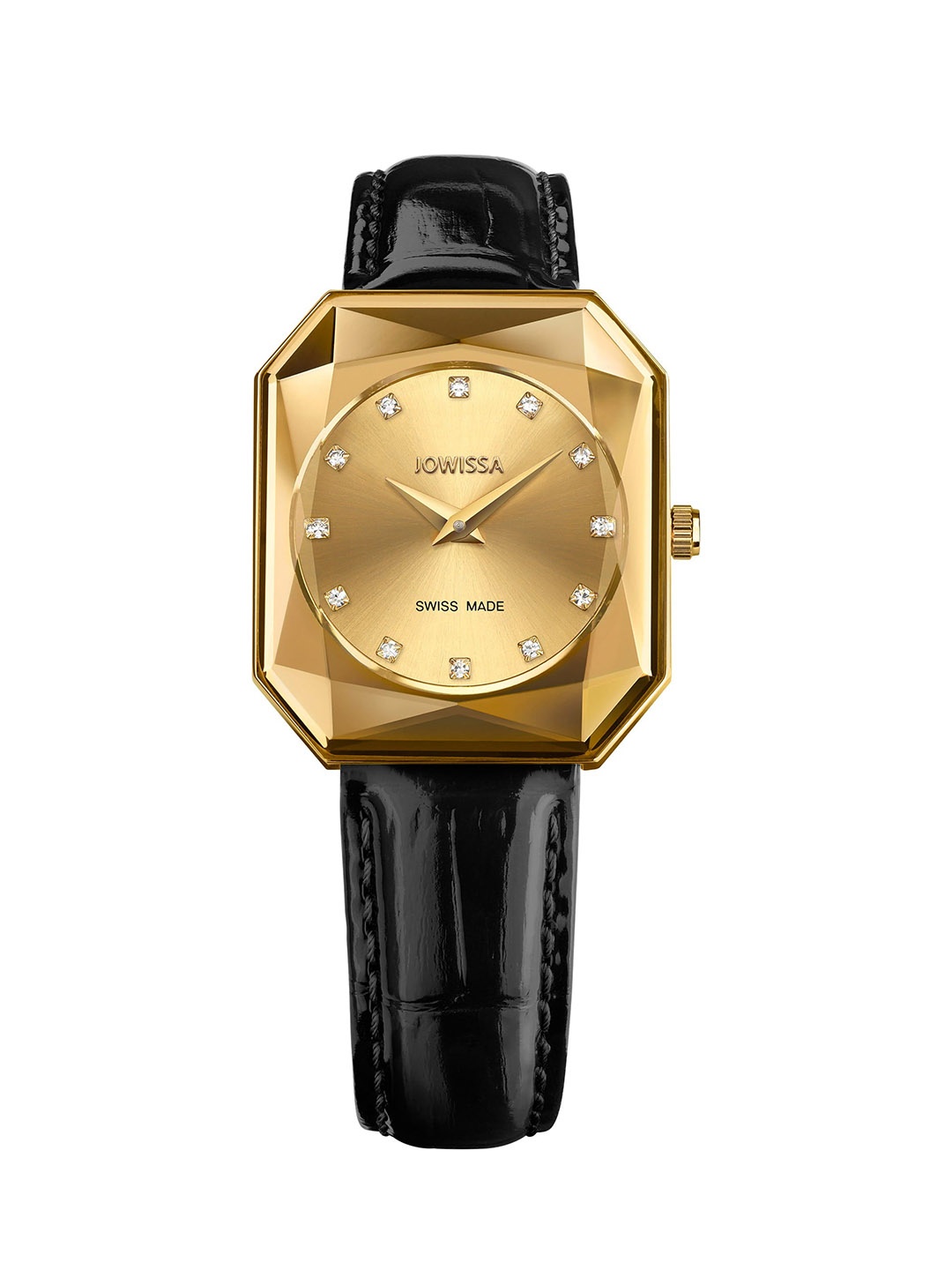 

JOWISSA Women Swiss Made Facet Radiant Quartz Dial Analog Watch J8.073.M, Black