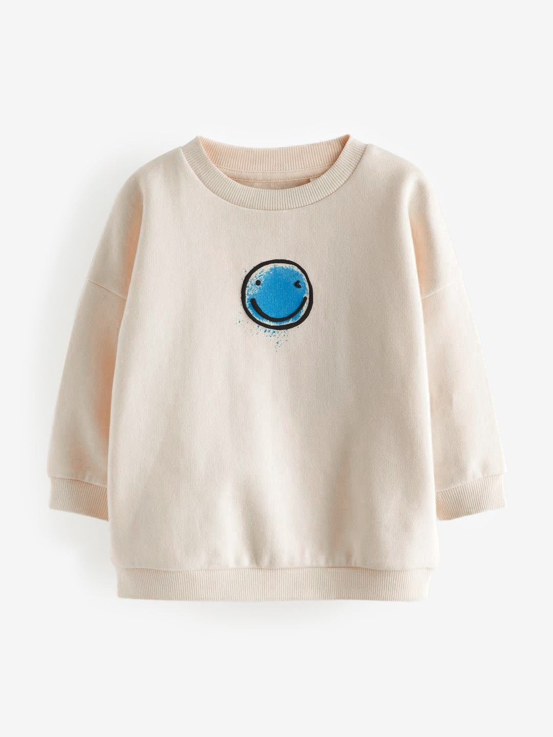 

NEXT Boys Pure Cotton Oversized Printed Sweatshirt, Cream
