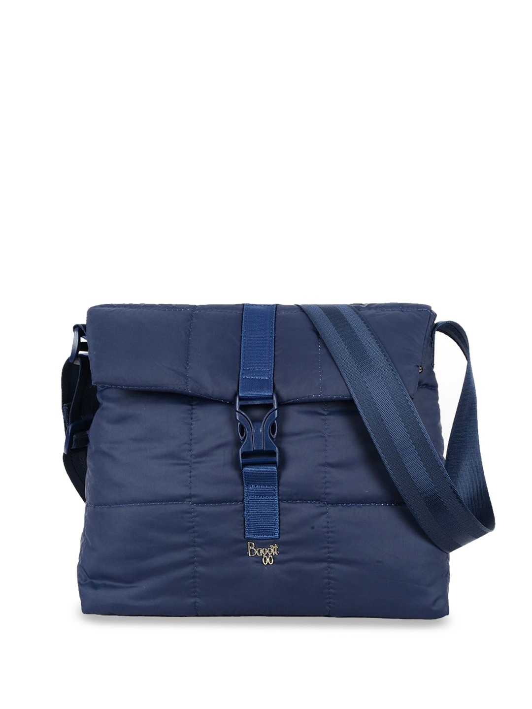 

Baggit Textured PU Structured Sling Bag with Quilted, Blue