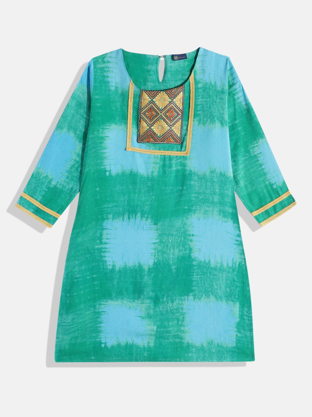 

YK Printed Thread Work Thread Work Kurti, Green