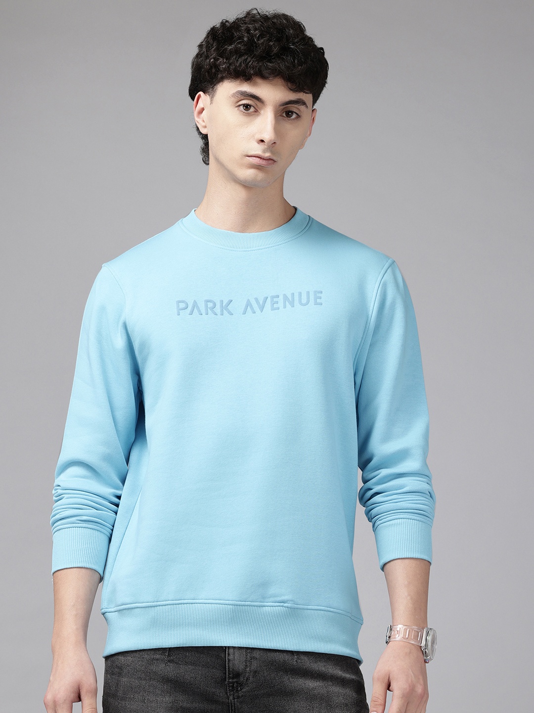 

Park Avenue Brand Logo Print Sweatshirt, Blue