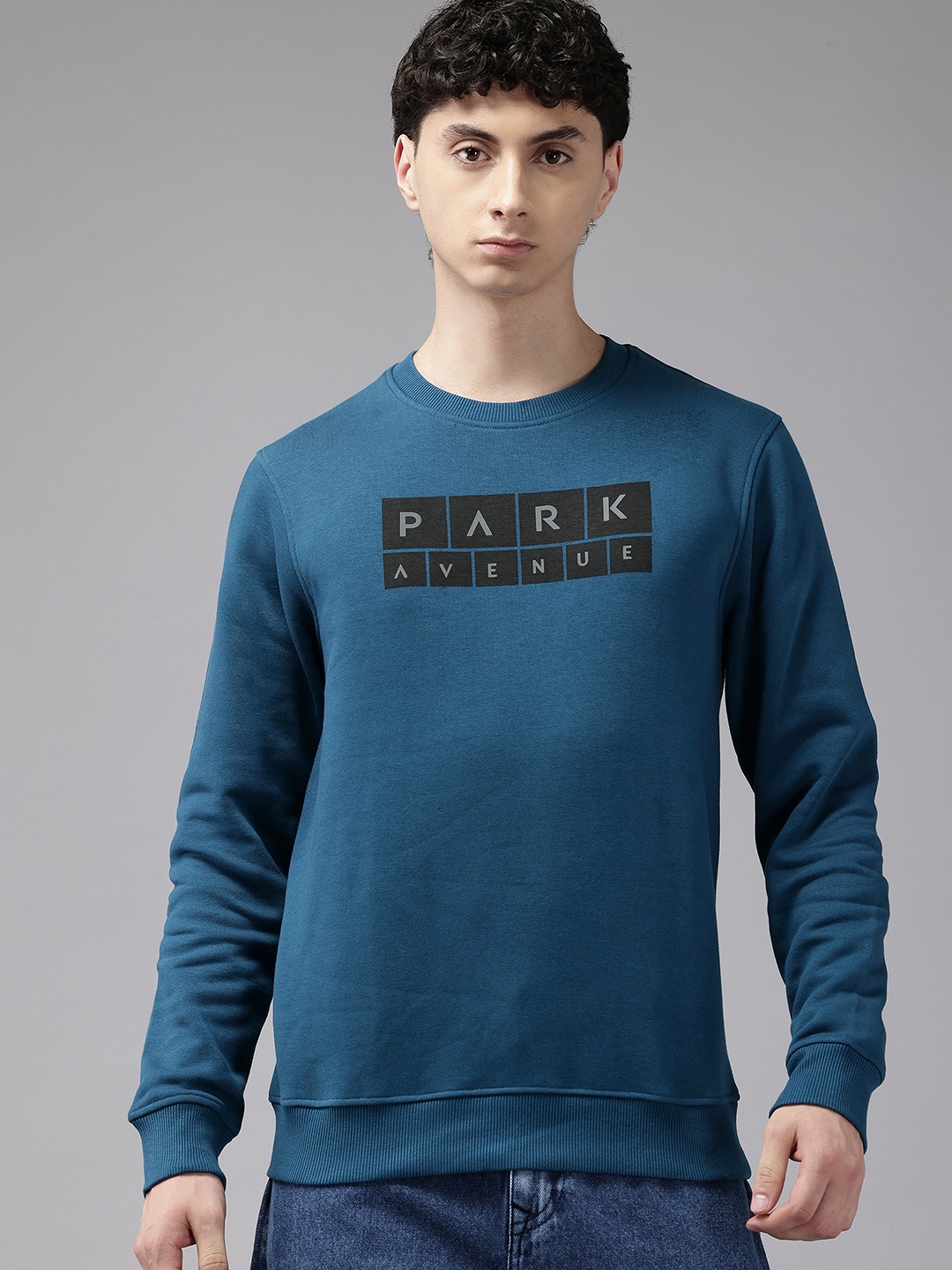 

Park Avenue Slim Fit Printed Sweatshirt, Teal