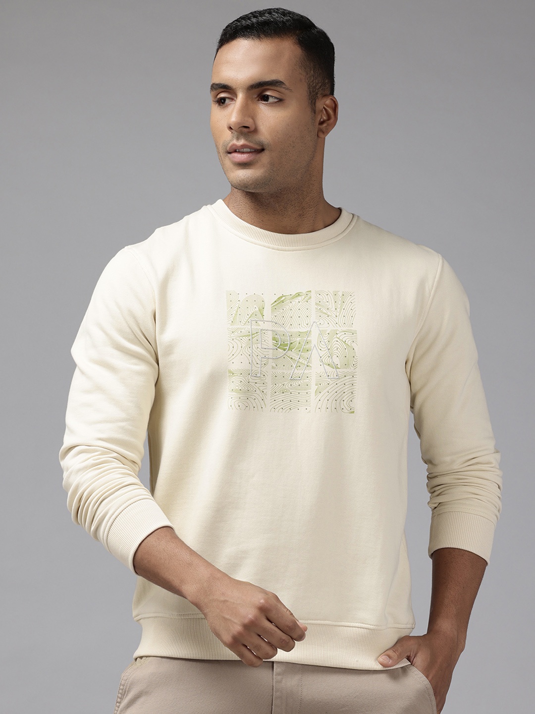 

Park Avenue Typography Print Sweatshirt, Beige