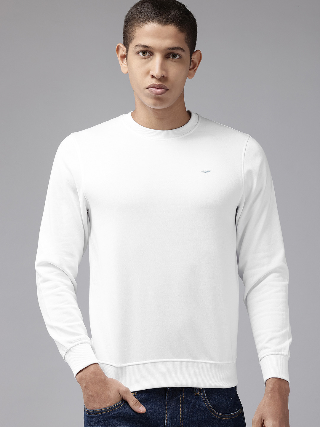 

Park Avenue Round Neck Sweatshirt, White