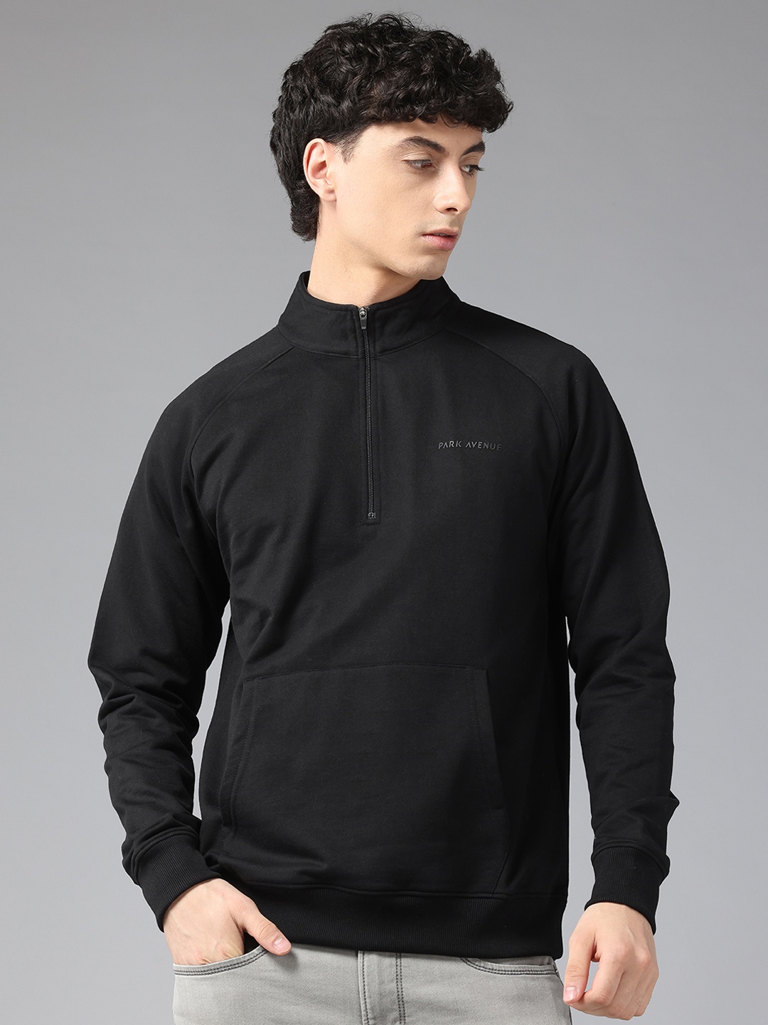 

Park Avenue Half Zipper Sweatshirt, Black