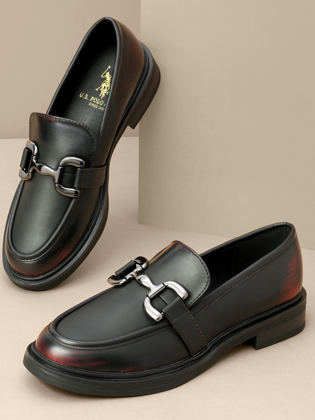 

U.S. Polo Assn. Women PU Loafers, Black