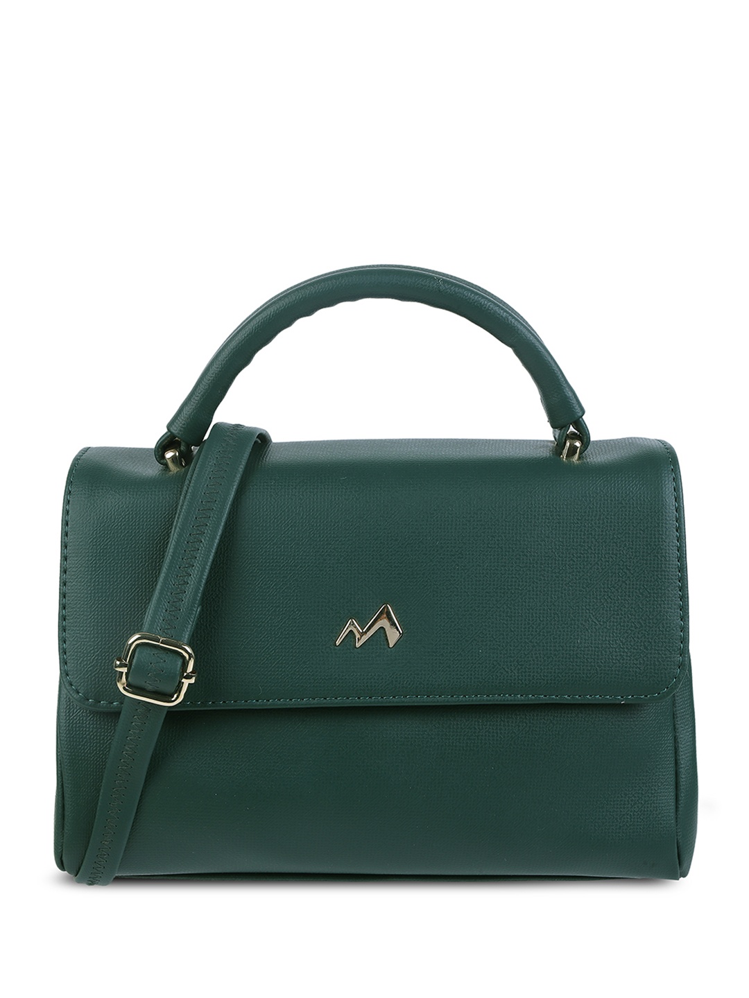 

Metro Structured Satchel with Cut Work, Green