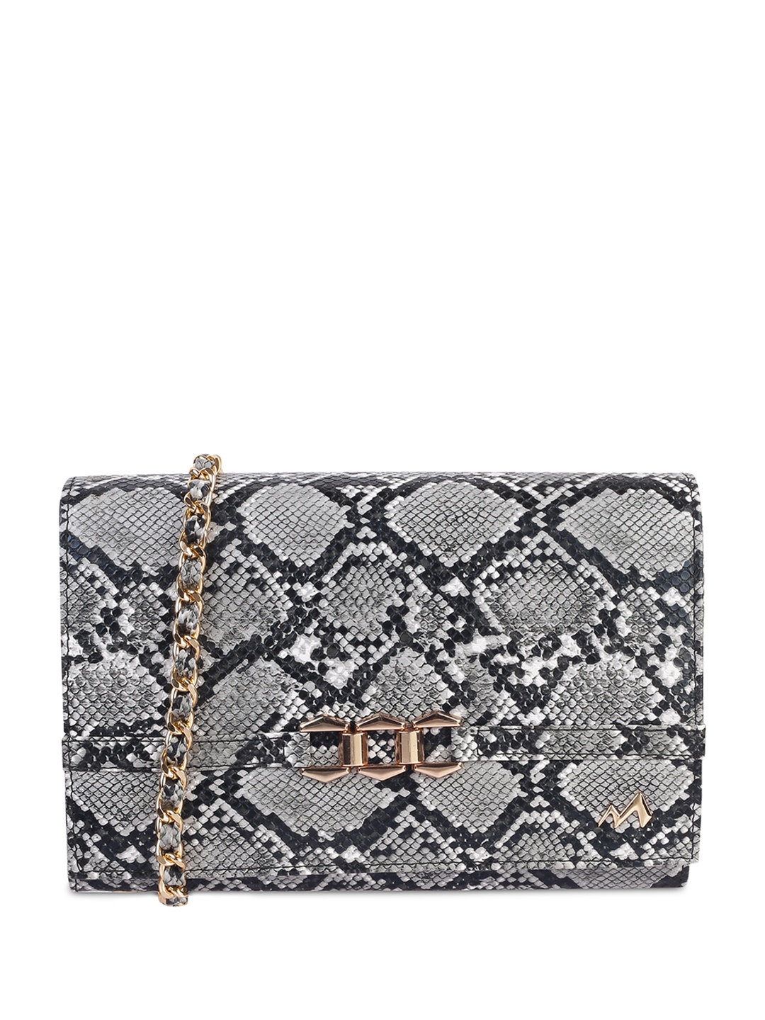 

Metro Animal Printed PU Shopper Sling Bag with Bow Detail, Green