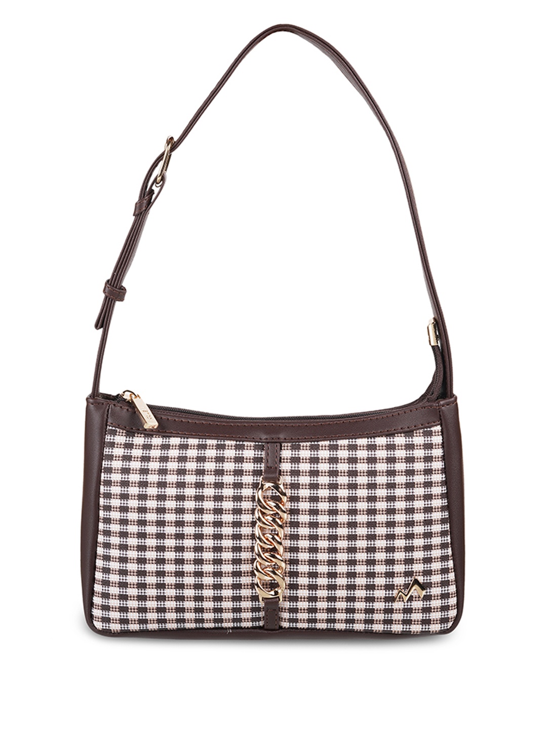 

Metro Textured PU Oversized Structured Hobo Bag with Quilted, Brown