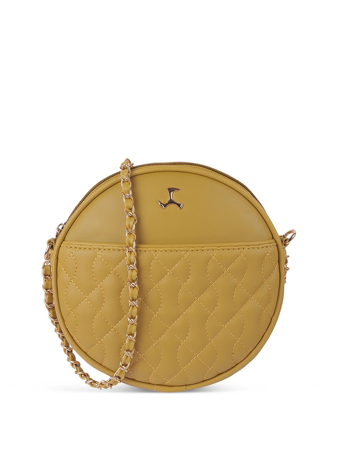 

Mochi Structured Quilted Sling Bag, Yellow