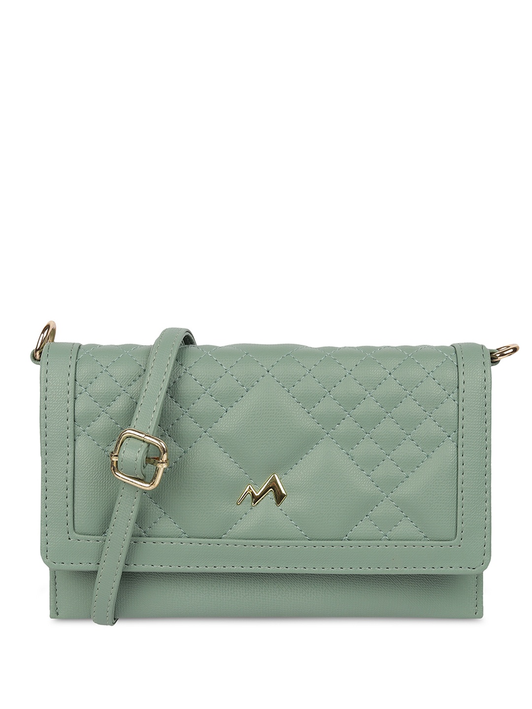 

Metro Women Textured Cut Work Envelope, Green