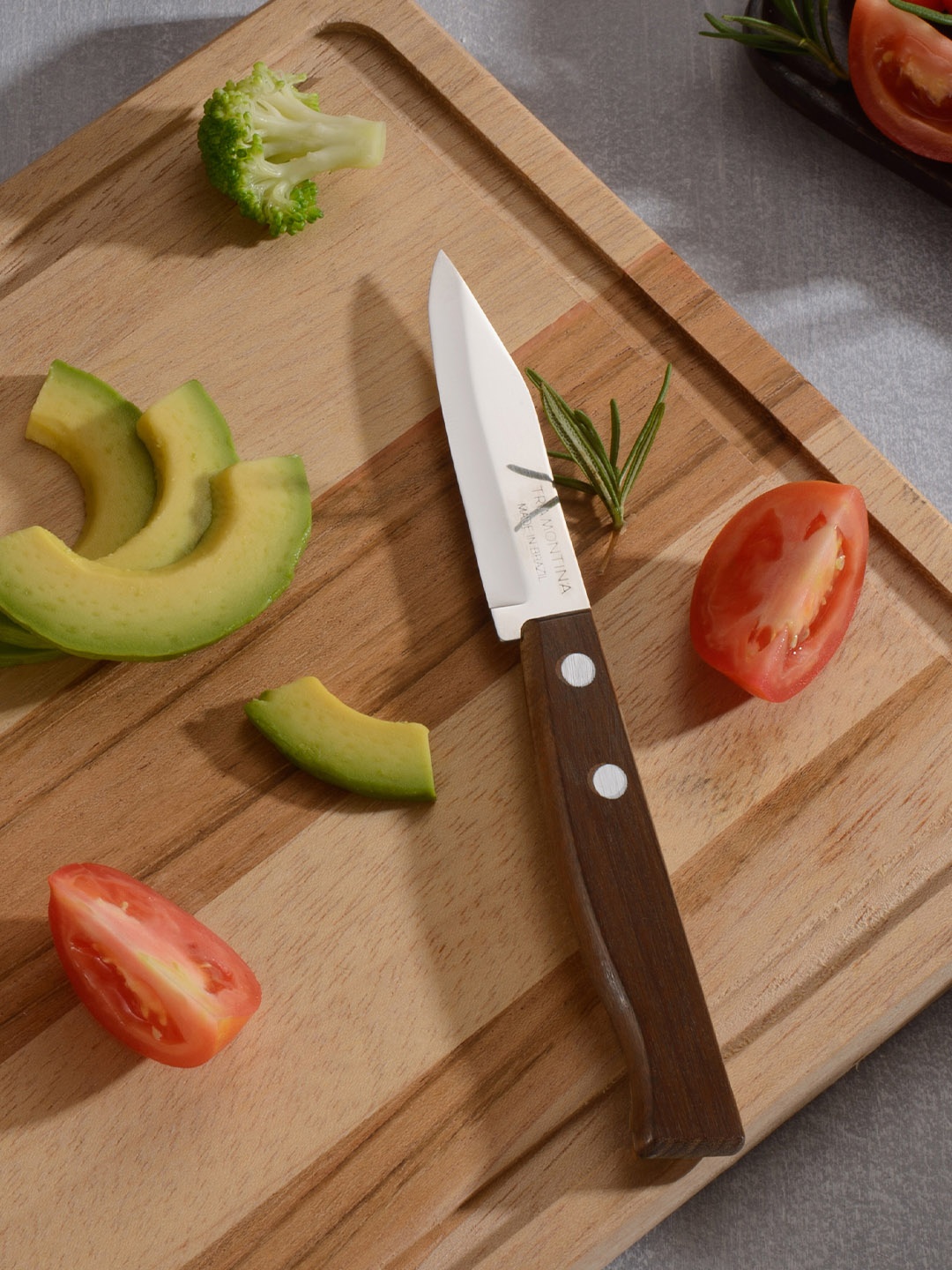 

Tramontina Tradicional Stainless Steel Brazilian Wood Vegetable & Fruit Knife 7.6cm, Brown