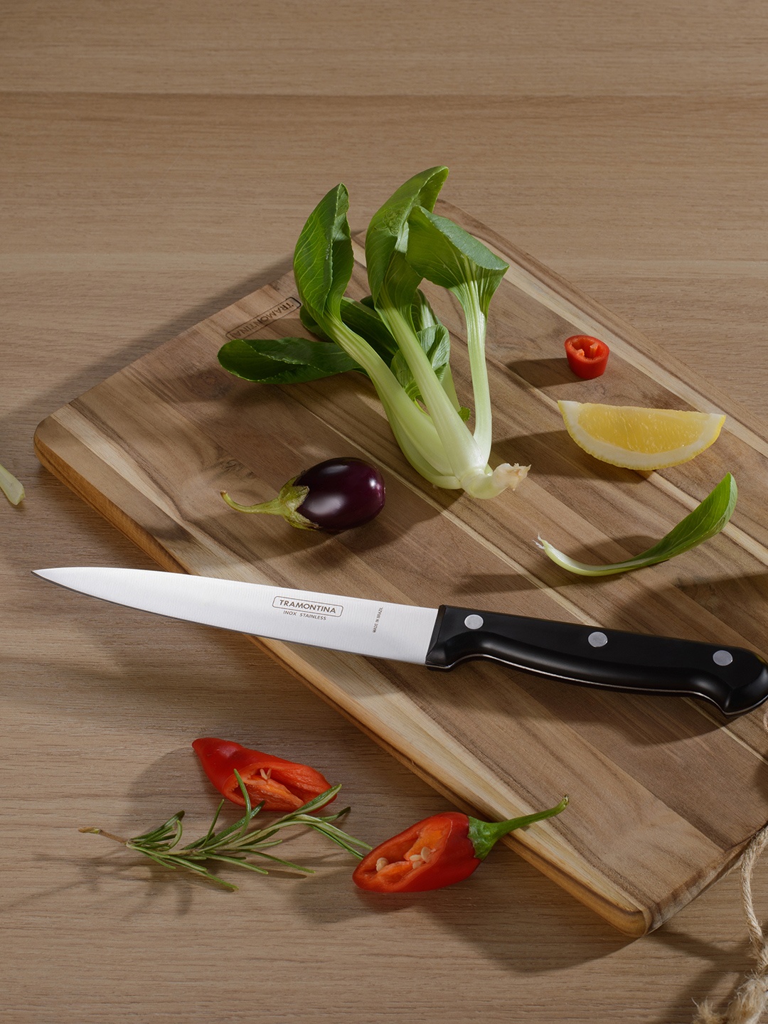 Tramontina Ultracorte Stainless Steel Antimicrobial Utility Knife 14.9cm, Black