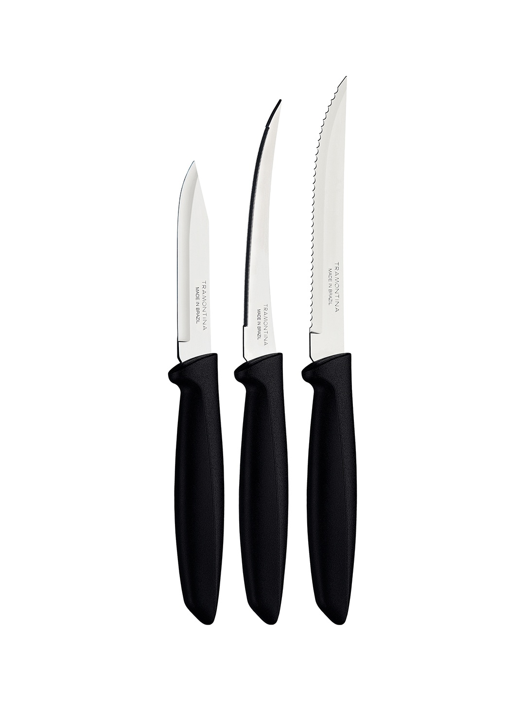 

Tramontina Plenus Set of 3 Stainless Steel Knife, Black