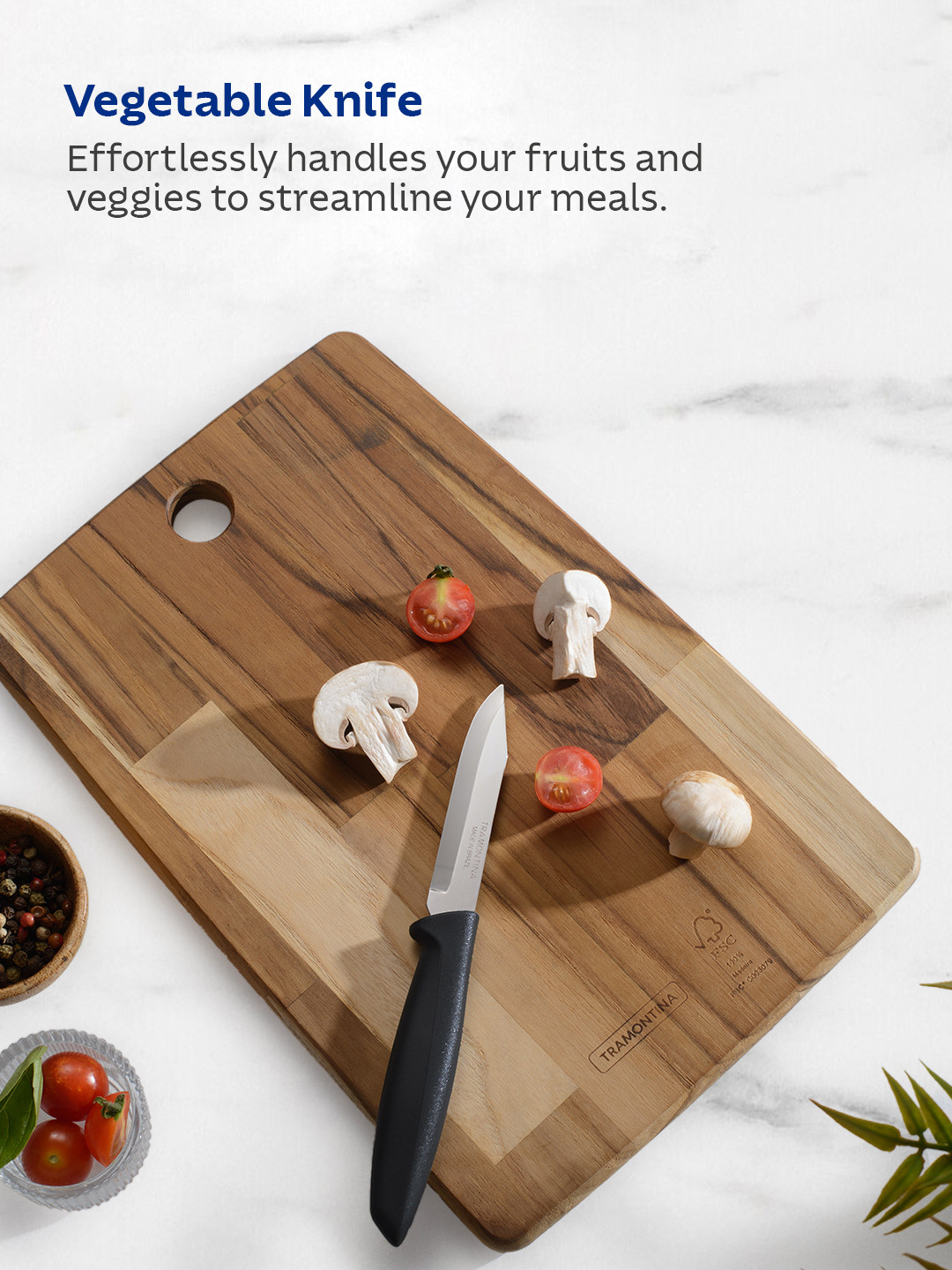 

Tramontina Plenus Set of 3 Stainless Steel Knife, Black