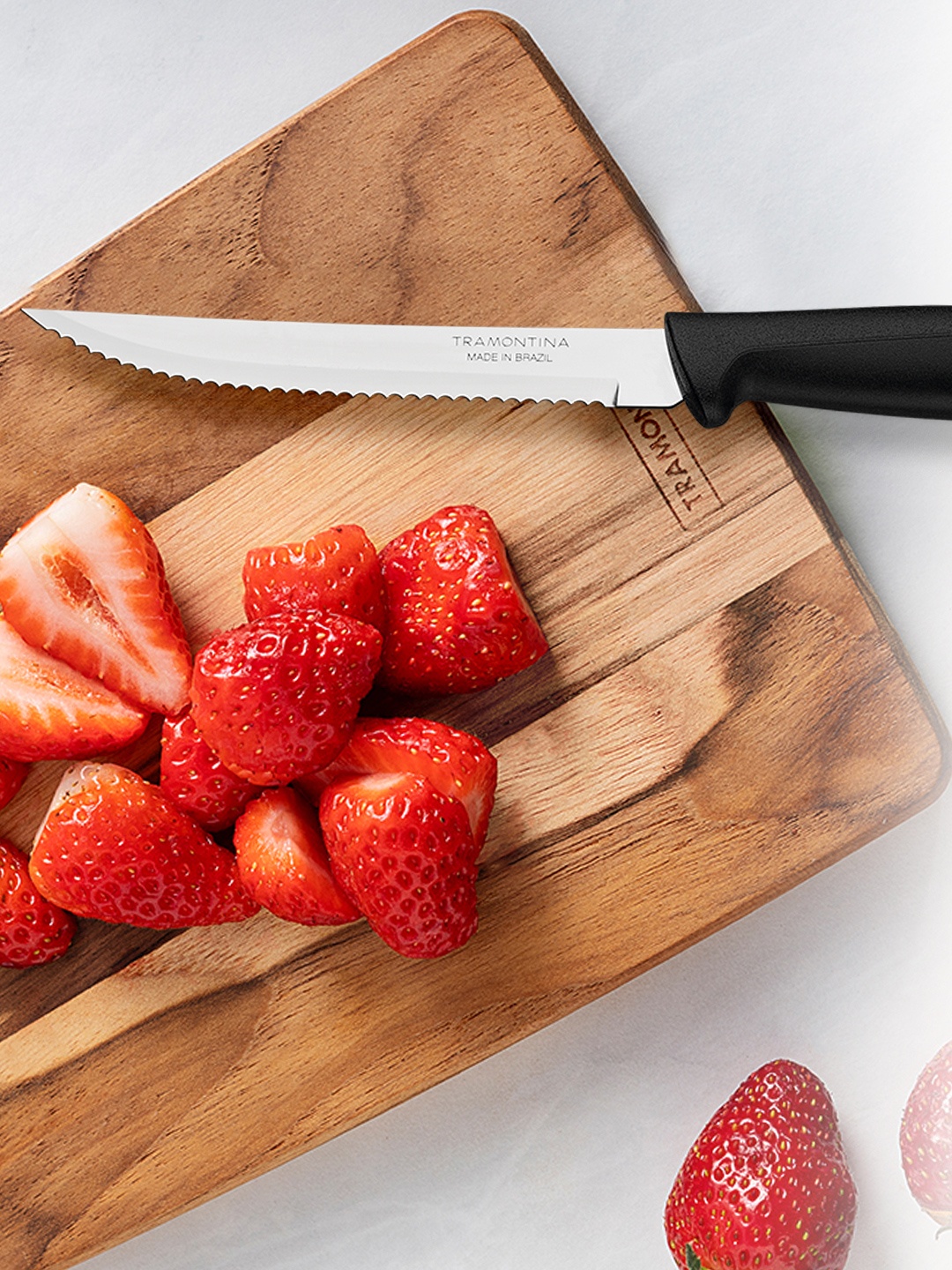 

Tramontina Plenus Grey Stainless Steel Fruit Knife 12cm, Black