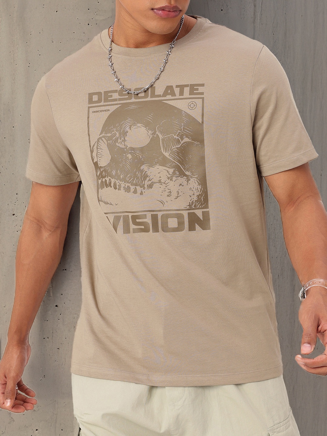 

Kook N Keech Street Edge Graphic Printed T-shirt, Taupe