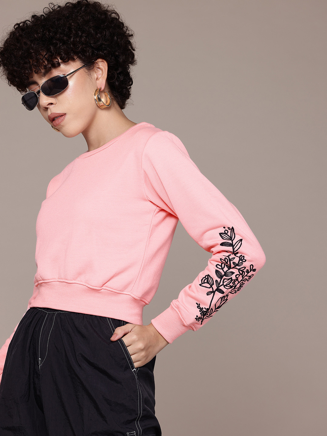 

Roadster Embroidered Sweatshirt, Pink