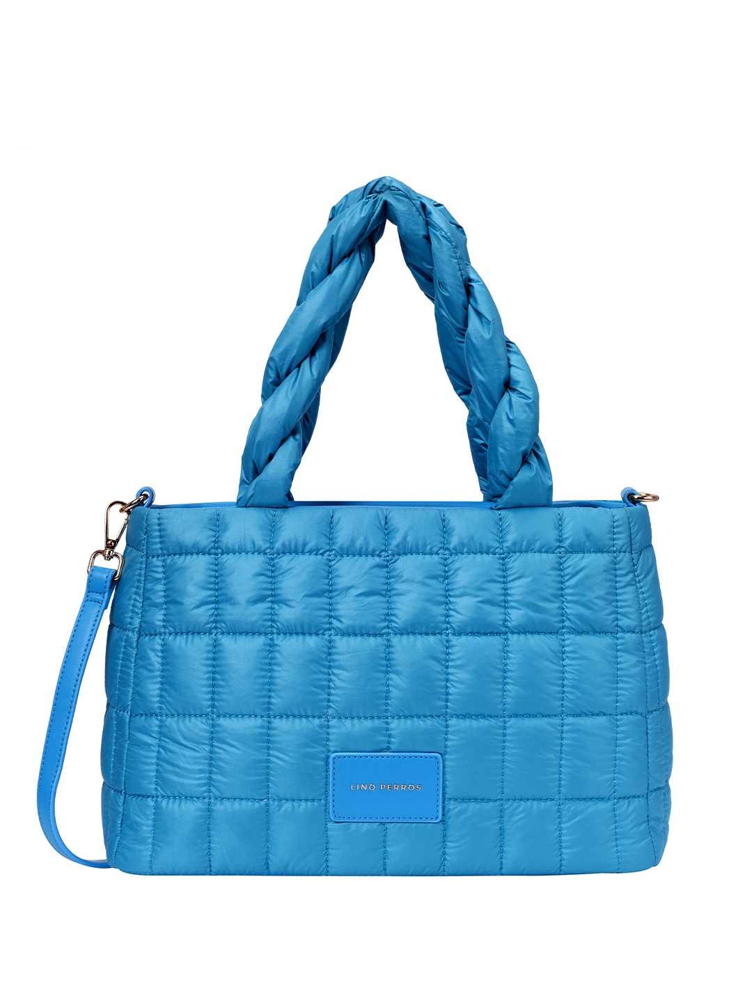 

Lino Perros Structured Quilted Shoulder Bag, Blue