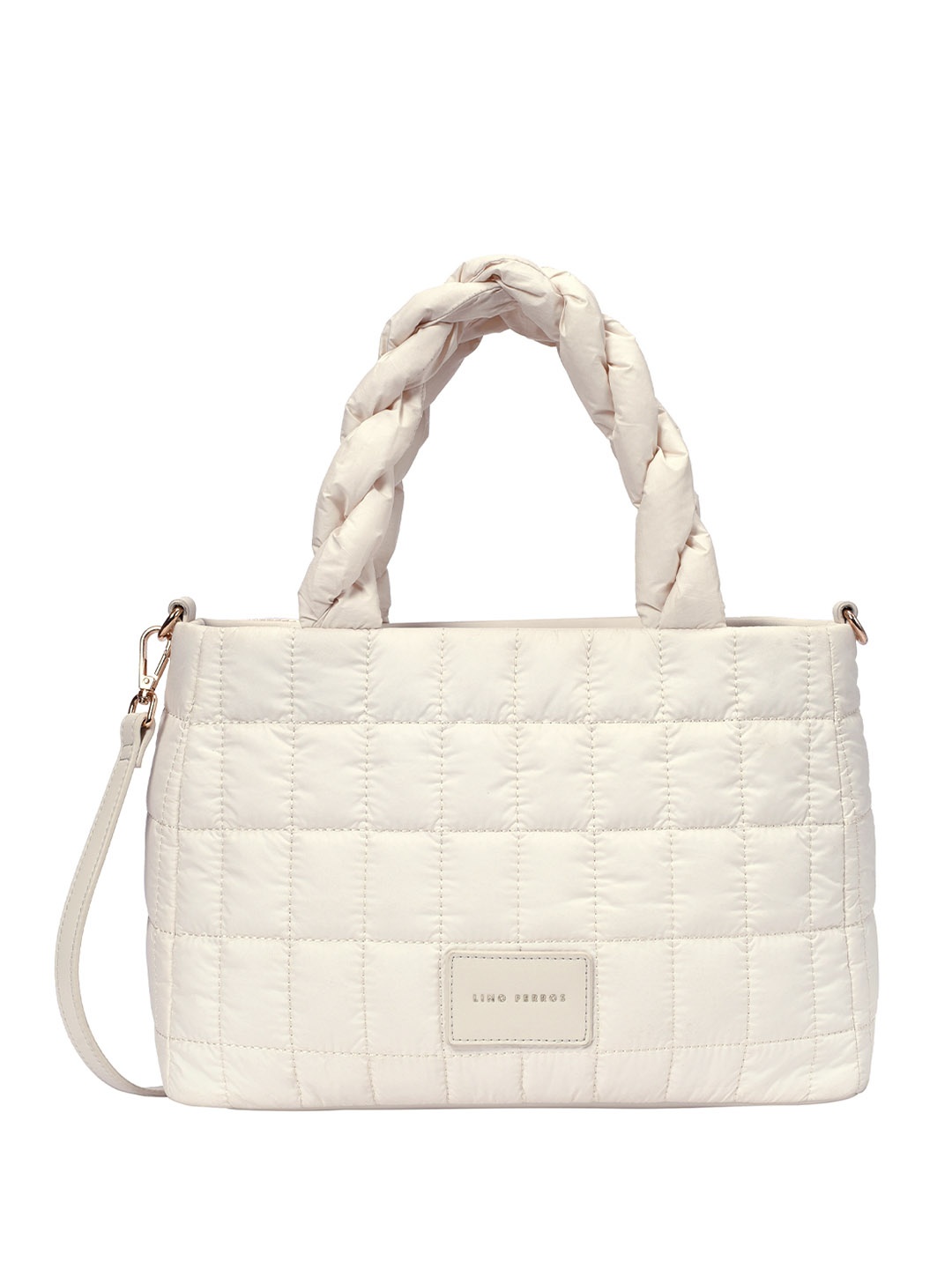 

Lino Perros Structured Quilted Shoulder Bag, Off white