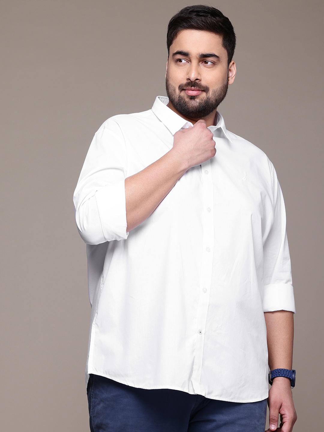 

Nautica Men Plus Size Premium Casual Shirt, White