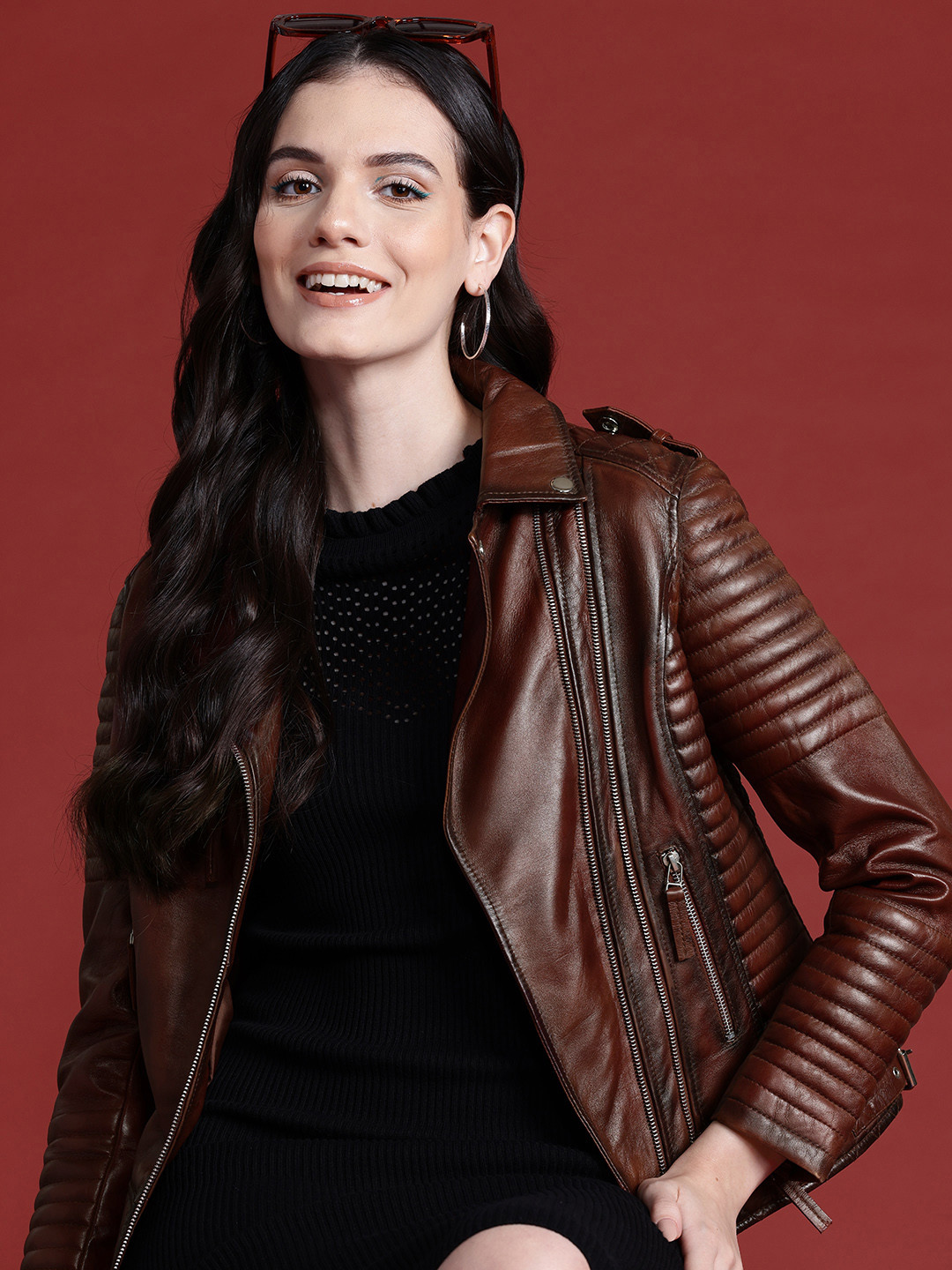 

Leather Retail Outdoor Leather Jacket, Coffee brown