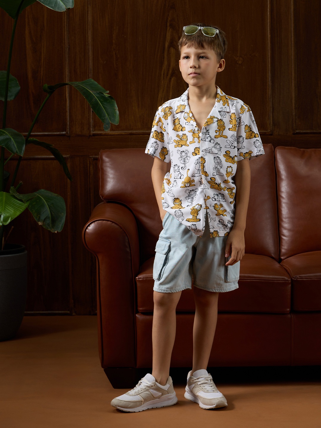 

The Souled Store Boys Graphic Printed Casual Shirt, White