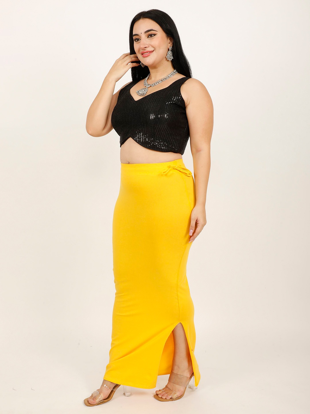 

Hill Islands Plus Size Saree Shapewear, Yellow