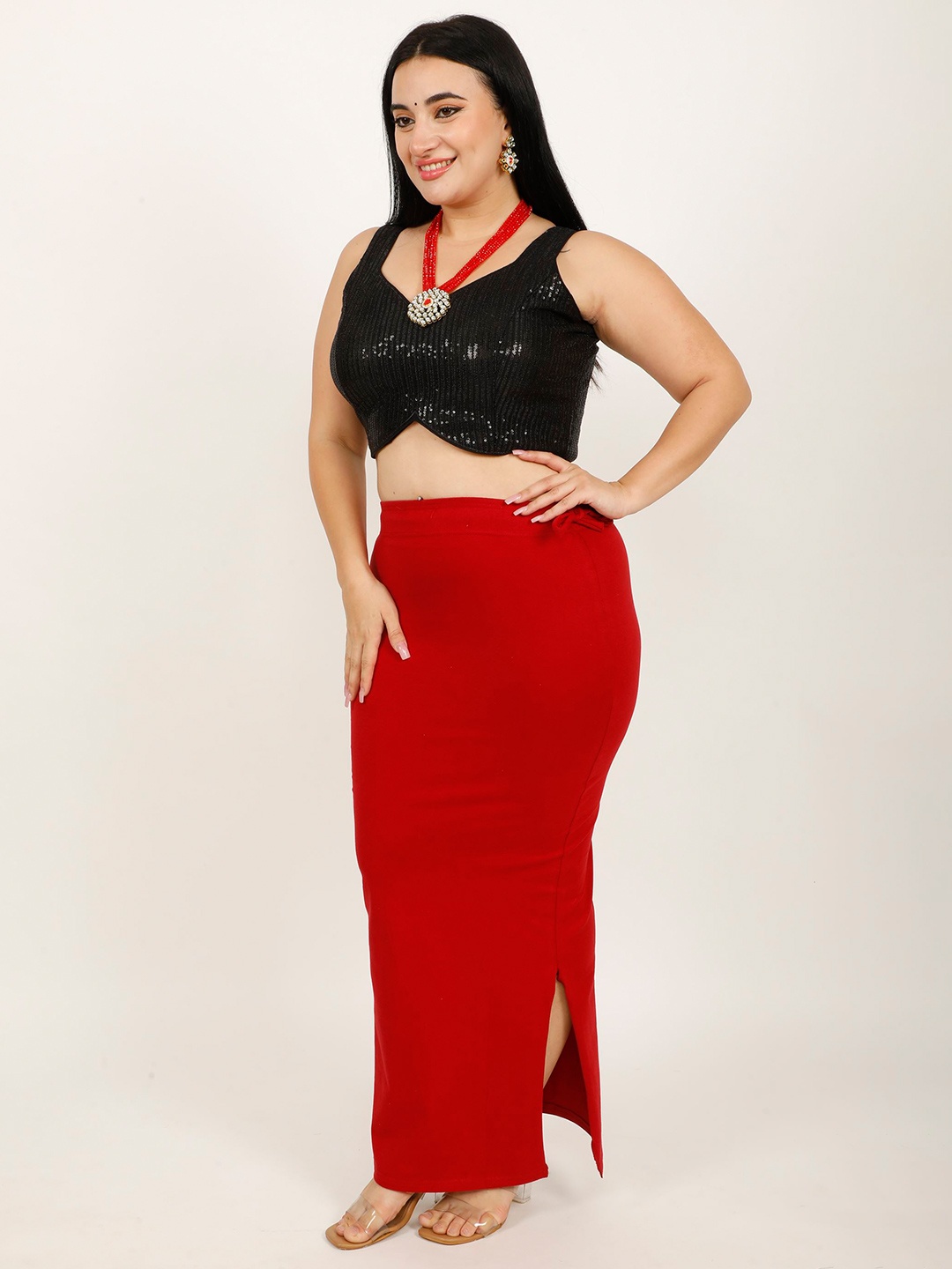 

Hill Islands Plus Size Saree Shapewear, Maroon