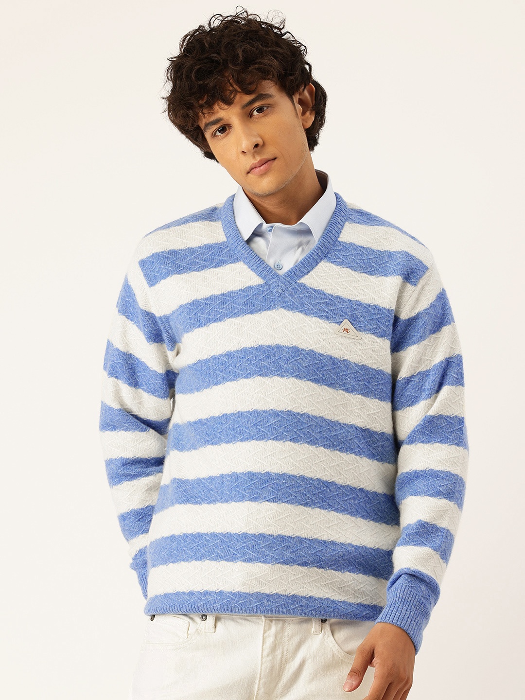 

Monte Carlo Men Striped Pullover, Blue