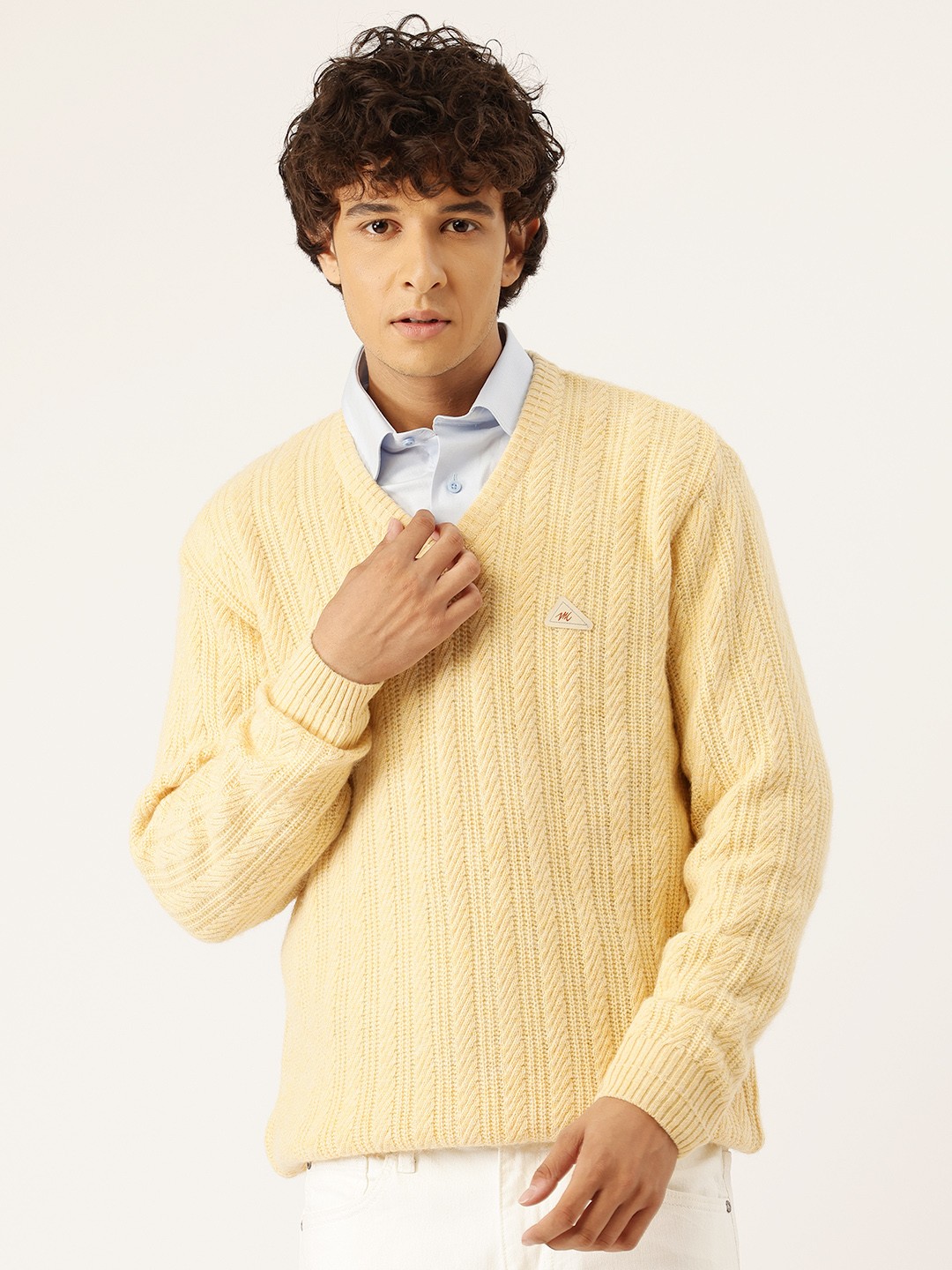 

Monte Carlo Men Striped Pullover, Yellow