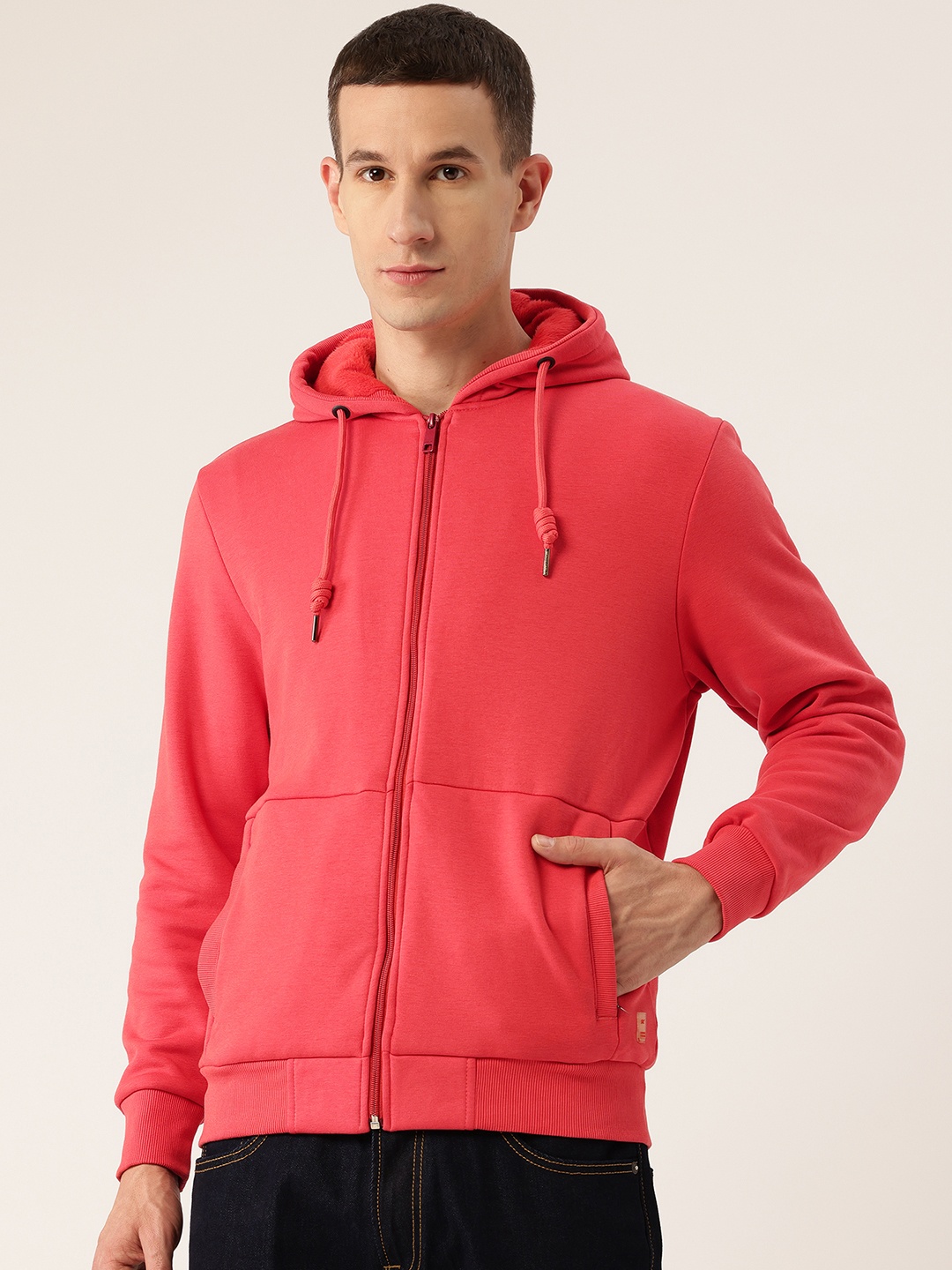 

Monte Carlo Pure Cotton Hooded Sweatshirt, Coral