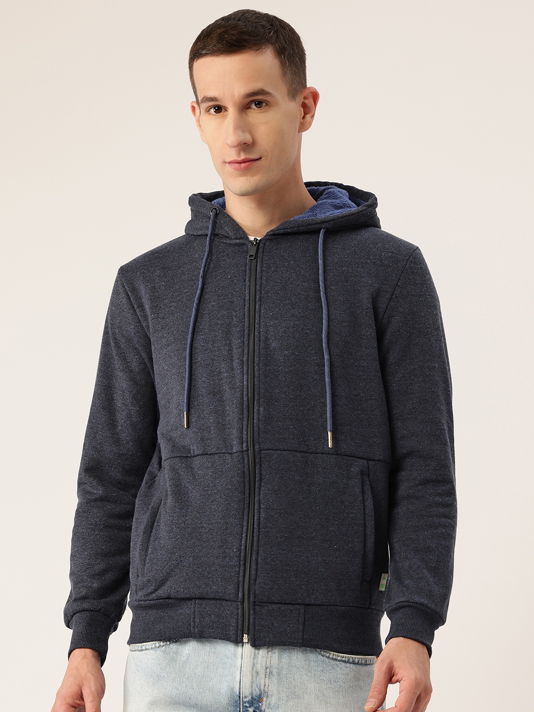 

Monte Carlo Pure Cotton Hooded Sweatshirt, Navy blue