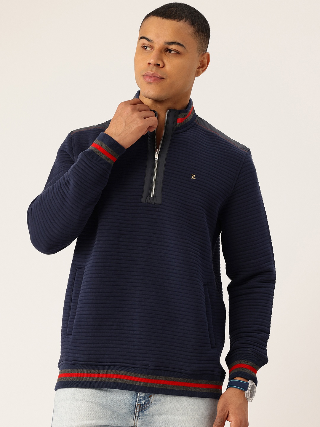 

Monte Carlo Mock Collar Sweatshirt, Navy blue