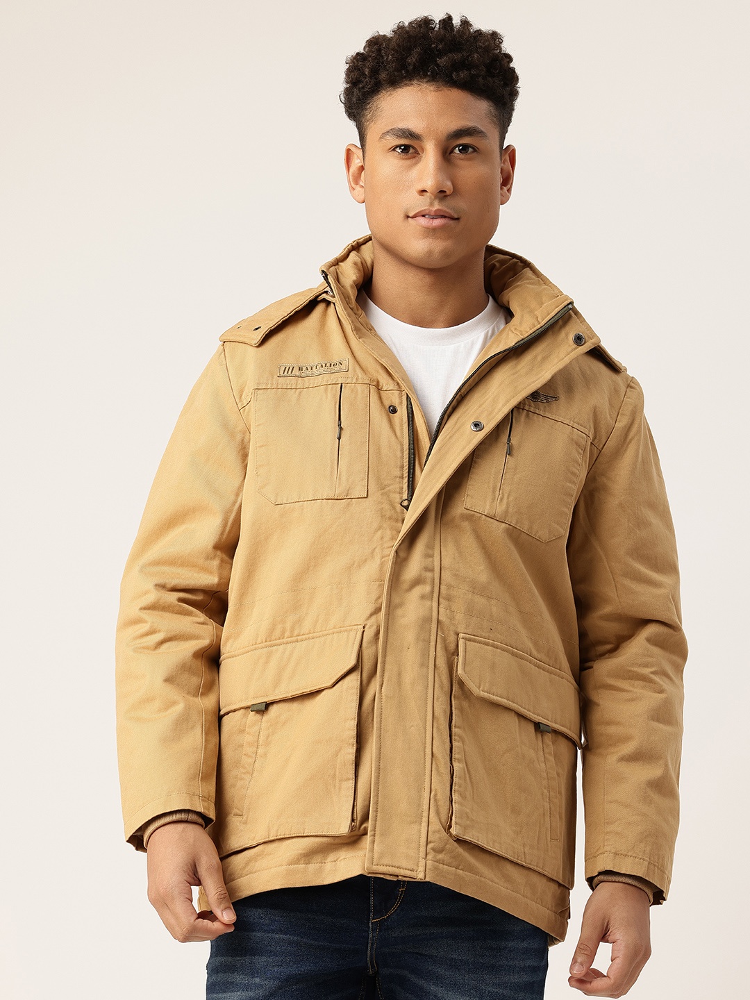 

Monte Carlo Padded Jacket with Detachable Hood, Khaki