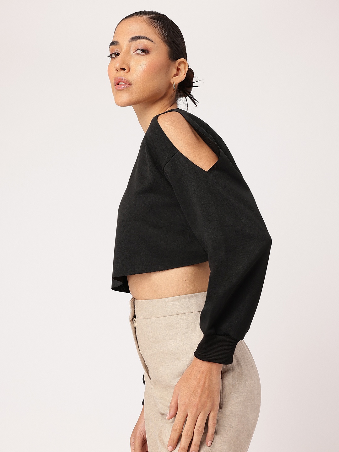

DressBerry Cube Crop Boxy Babe Top, Black