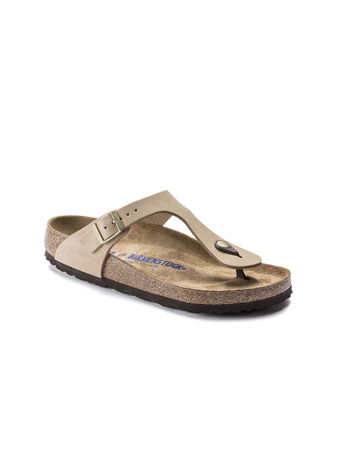 

Birkenstock Women Regular Width T-Strap Flats, Beige