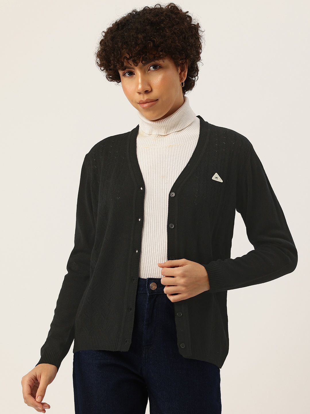 

Monte Carlo Open Knit Cardigan, Black