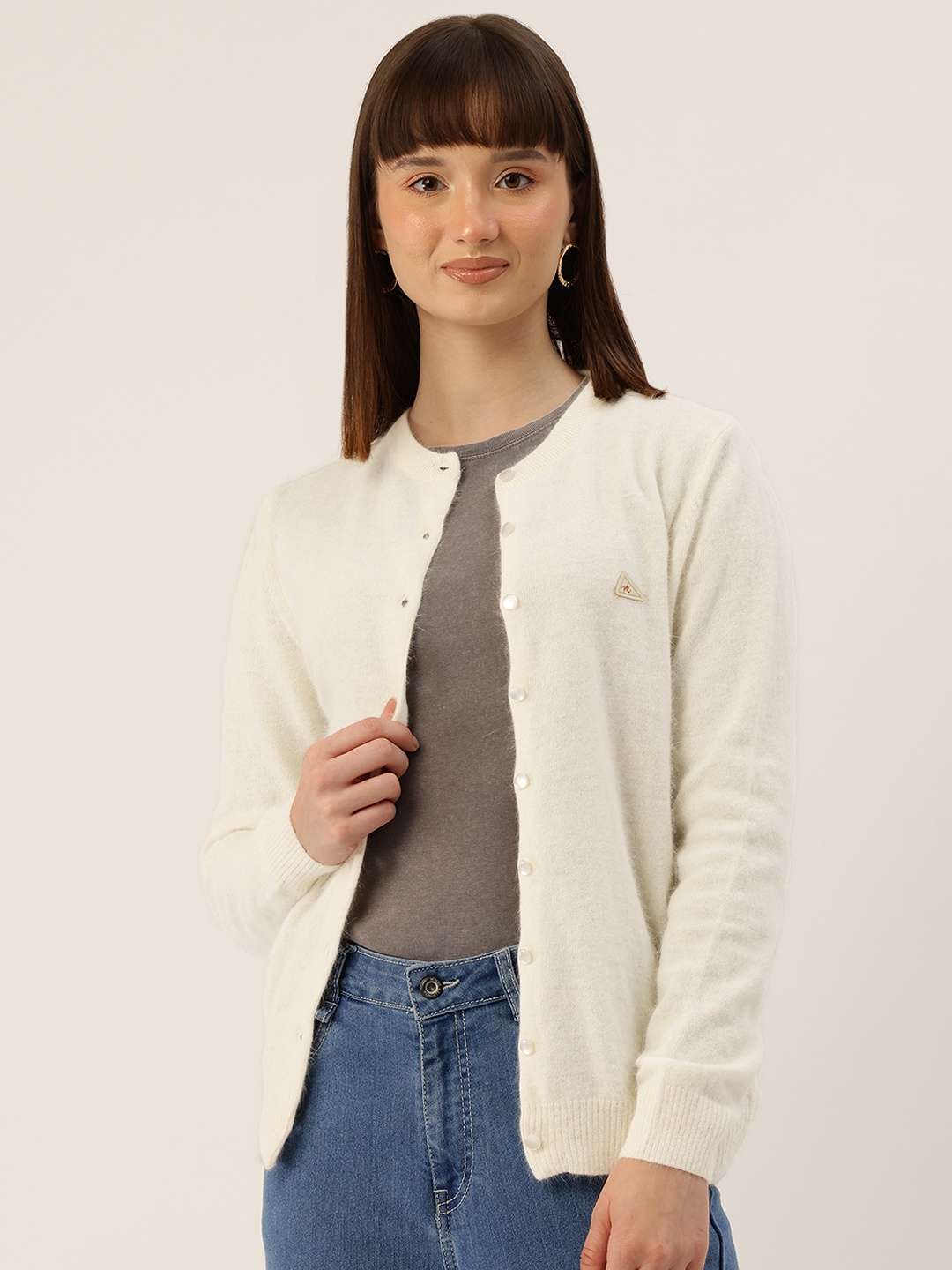 

Monte Carlo Women Solid Cardigan, Off white