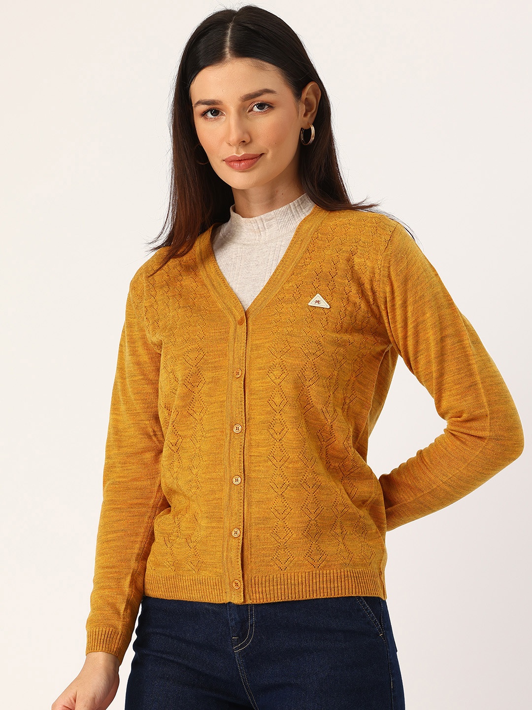 

Monte Carlo Women Woollen Cardigan, Mustard