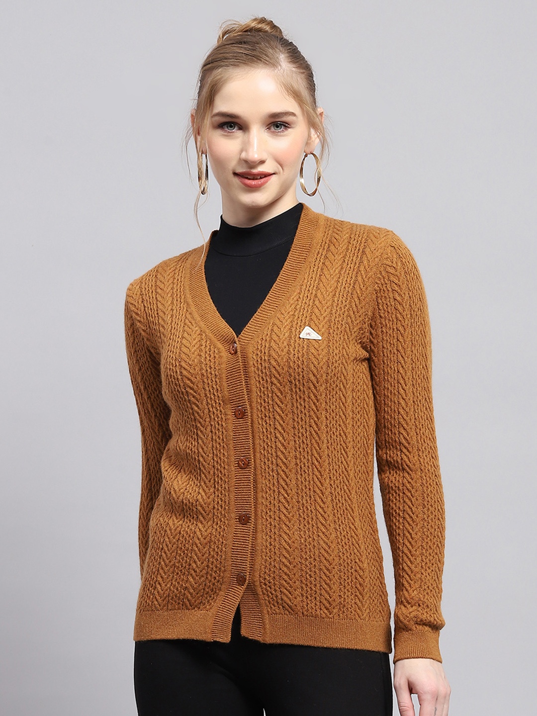

Monte Carlo Cable Knit Cardigan Sweaters, Brown