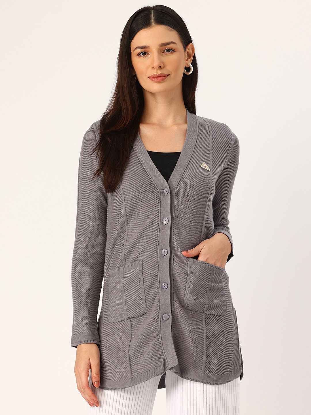 

Monte Carlo Women Longline Cardigan, Grey