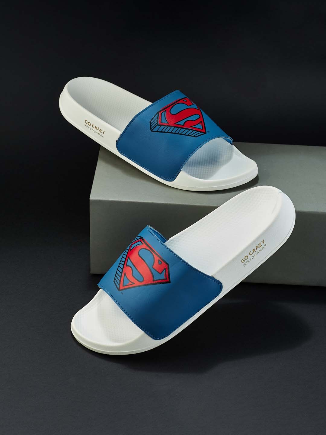 

Campus Men Superman Printed Sliders, Blue
