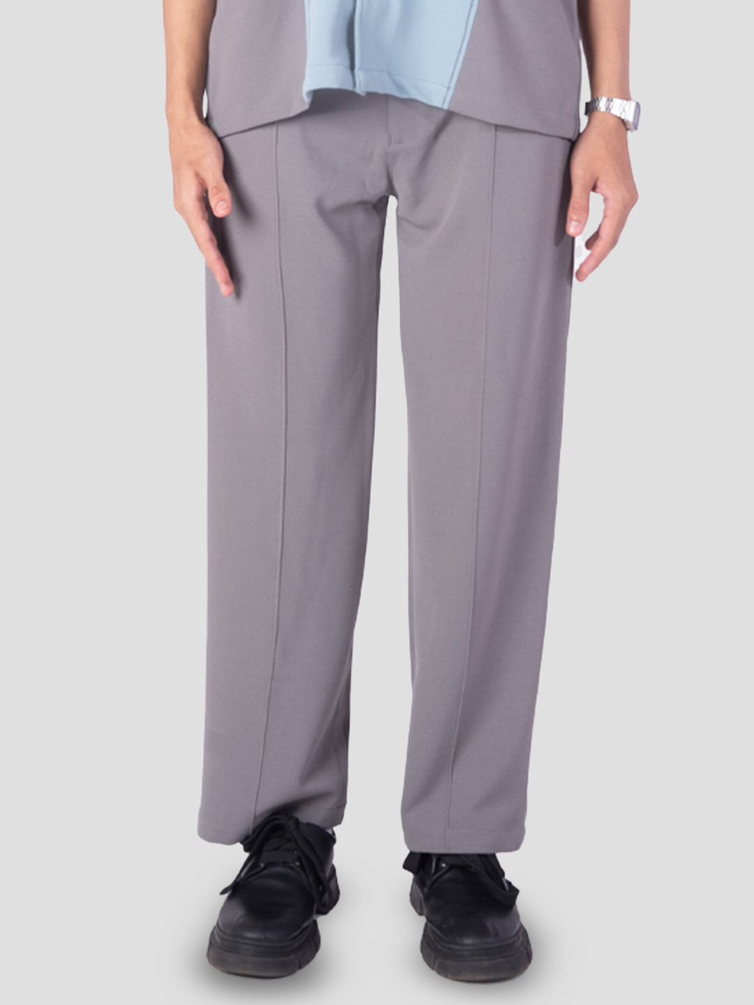 

HOP HEAD Plus Size Unisex Relaxed Straight Leg Straight Fit Trouser, Grey
