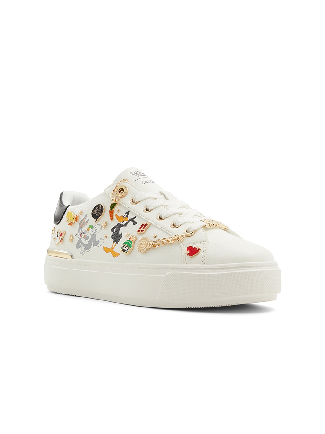 

ALDO Women Printed Embellished Sneakers, White