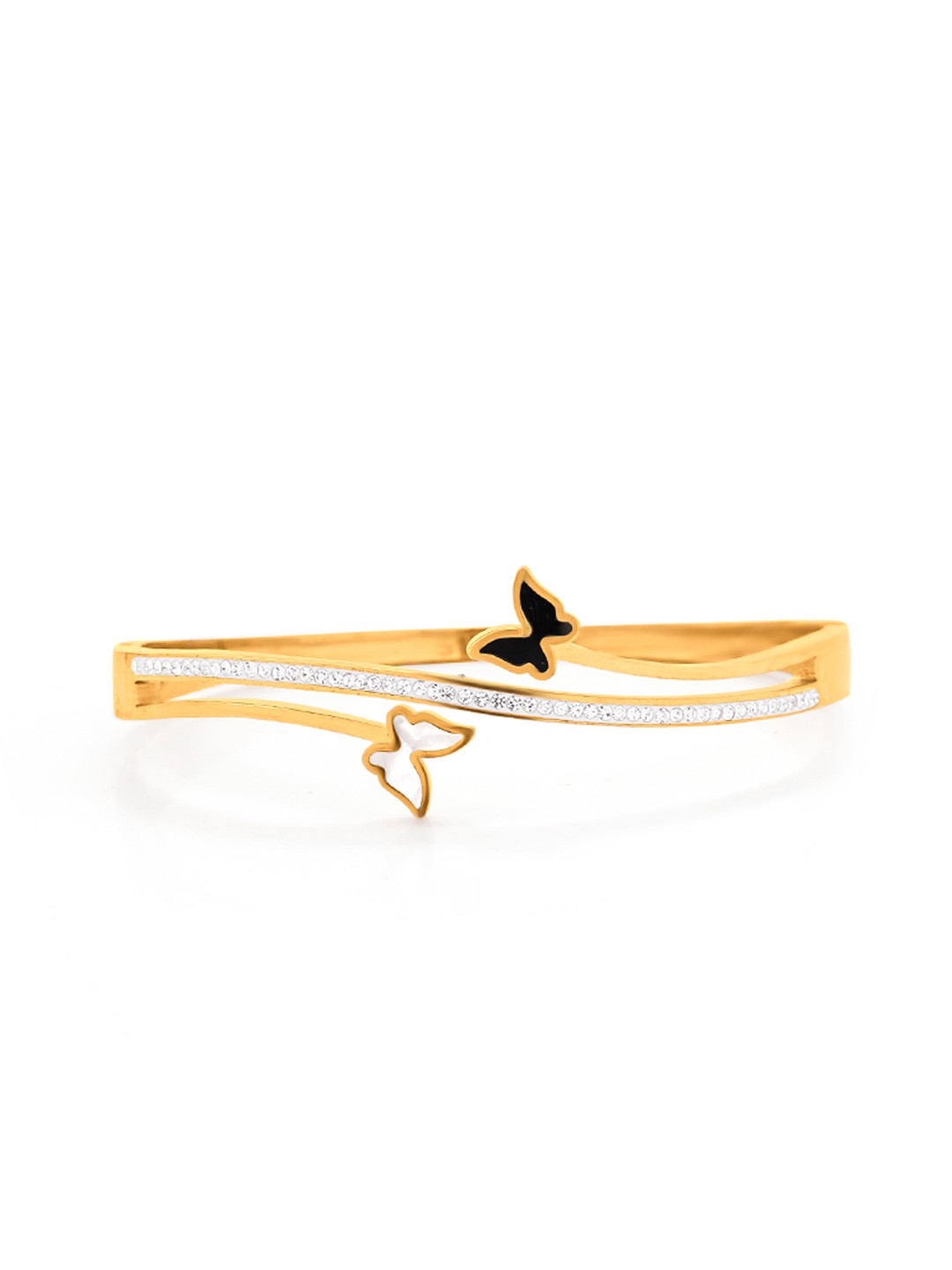 

SWASHAA Meghan Gold-Plated Cubic Zirconia Kada Bracelet