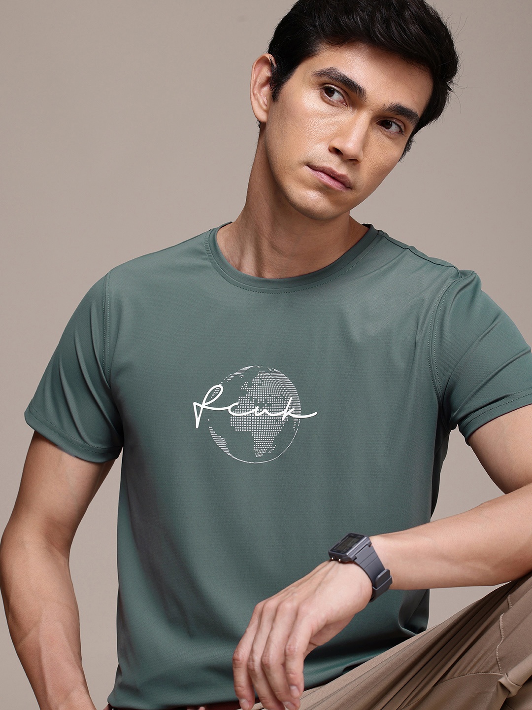 

FCUK Brand Logo Printed T-shirt, Green