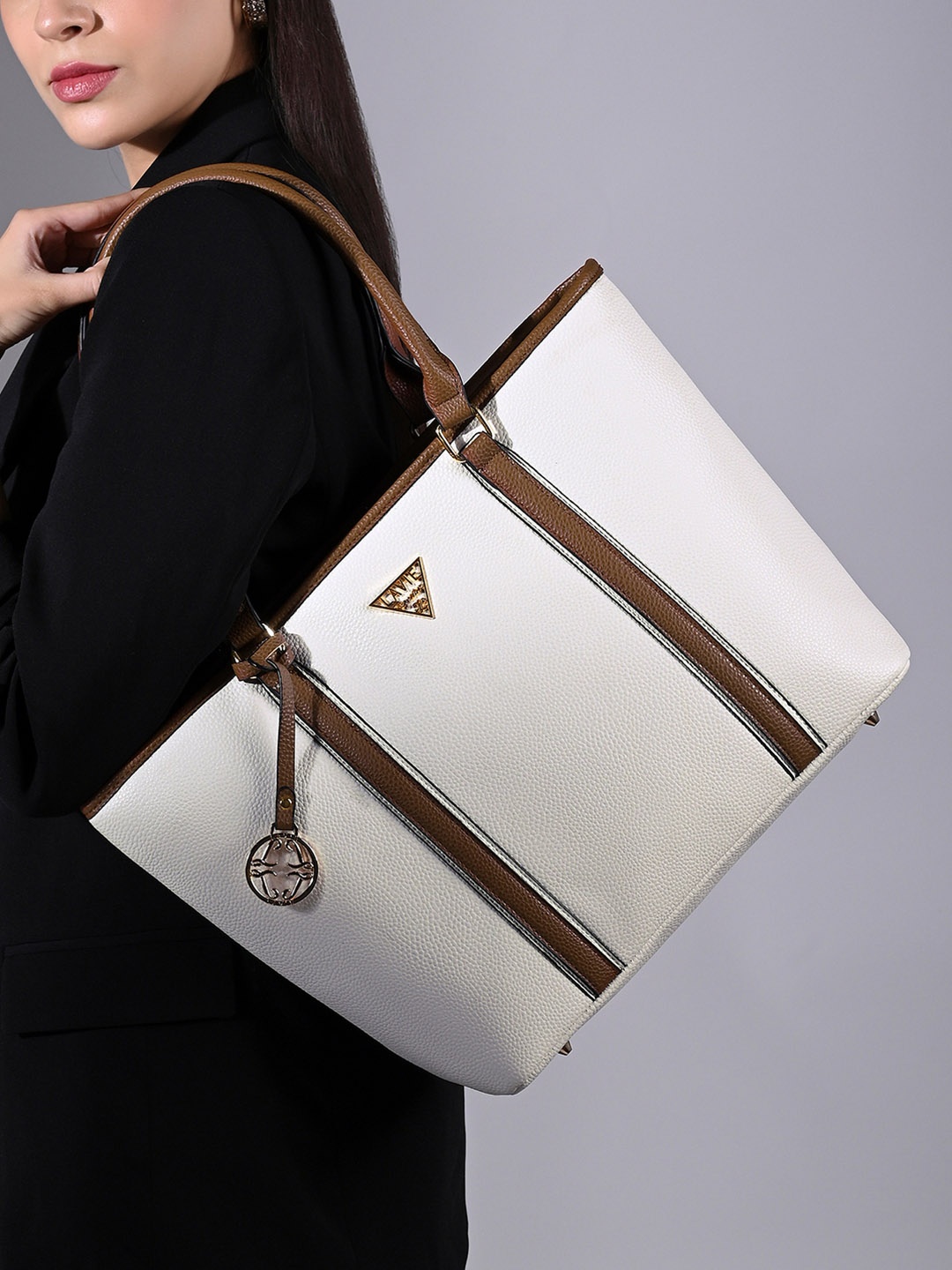 

LAVIE Signature Women Vegas Tote Handbag, White