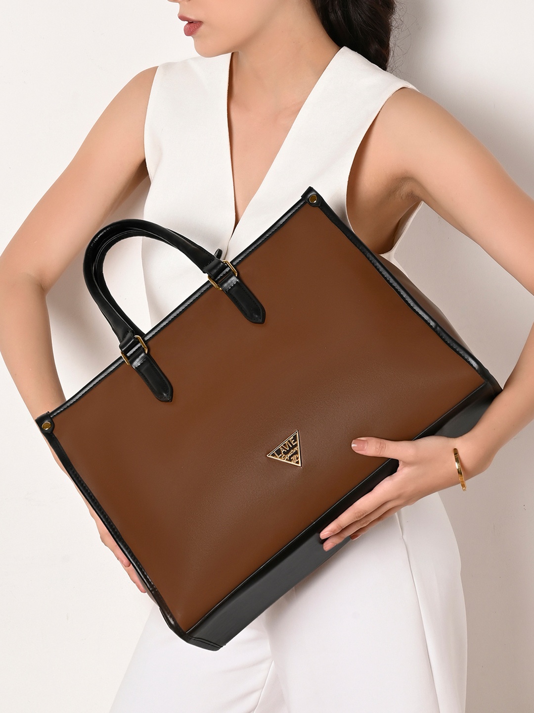 LAVIE Signature Women Madisson Box Tote Handbag, Brown
