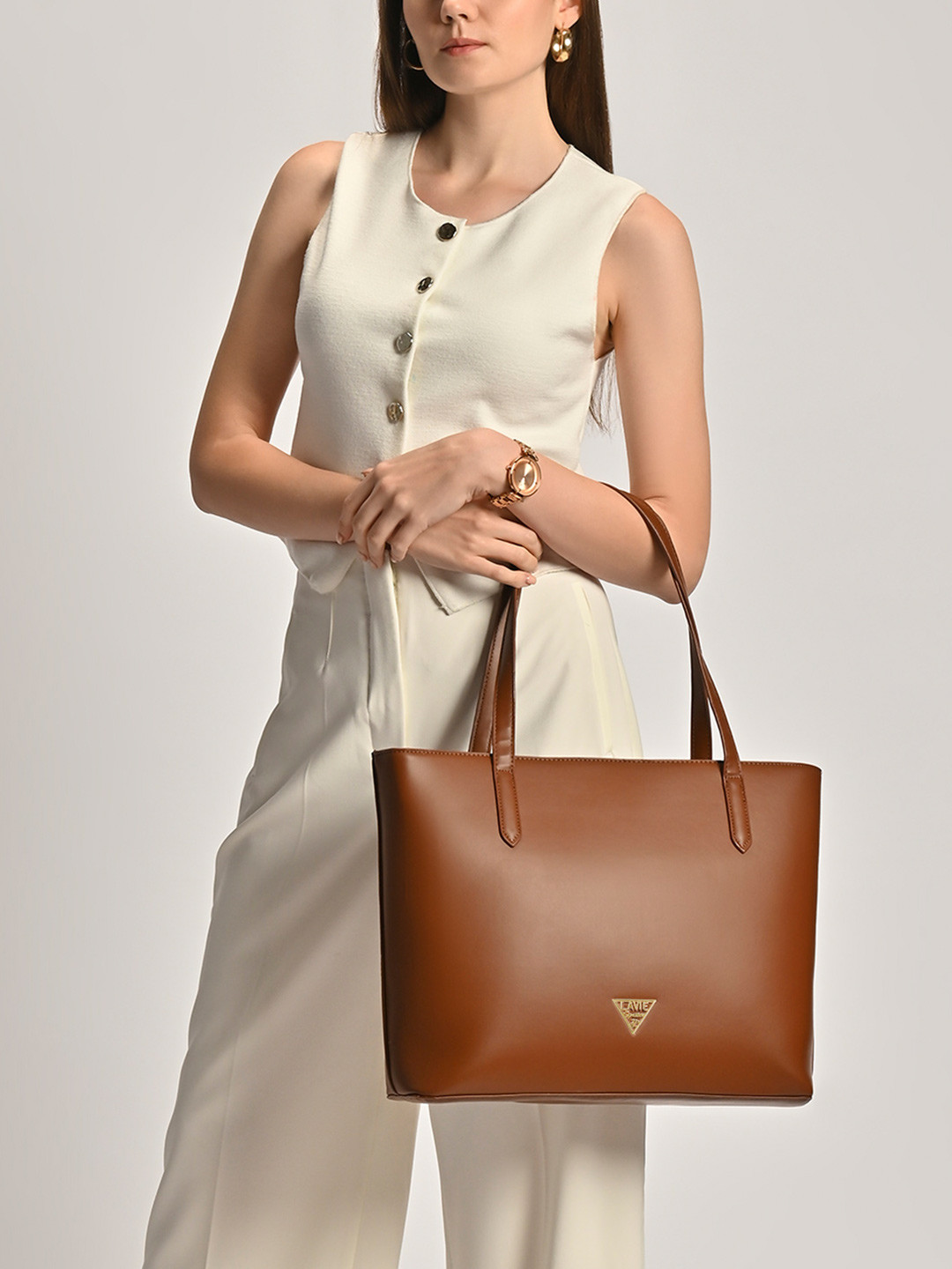 

LAVIE Signature Women Virginia Tote Handbag, Brown